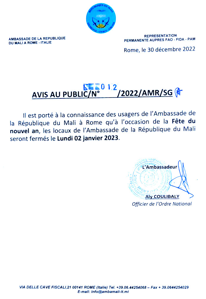 Avis nouvel an 2022